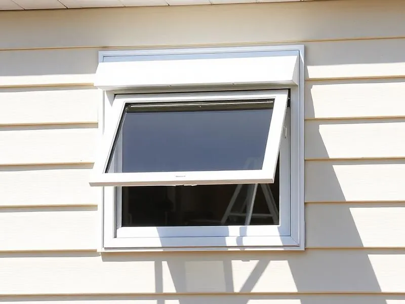 Awning replacement window on a residential home